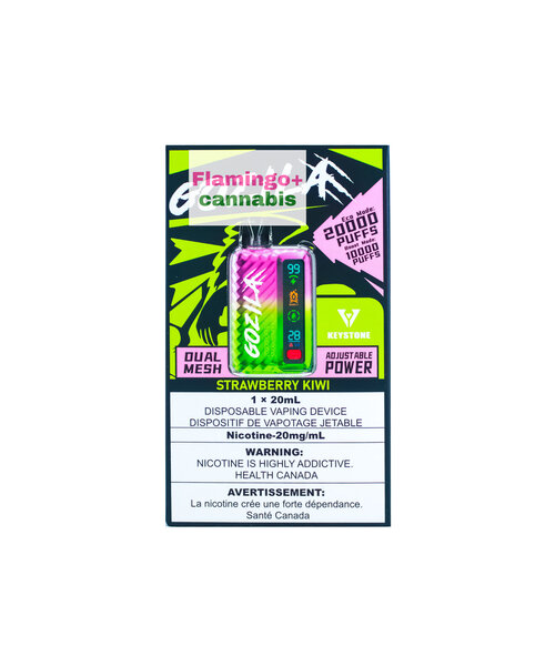 Keystone GOZILA Rechargeable Disposable Vape 20mg Strawberry Kiwi AB