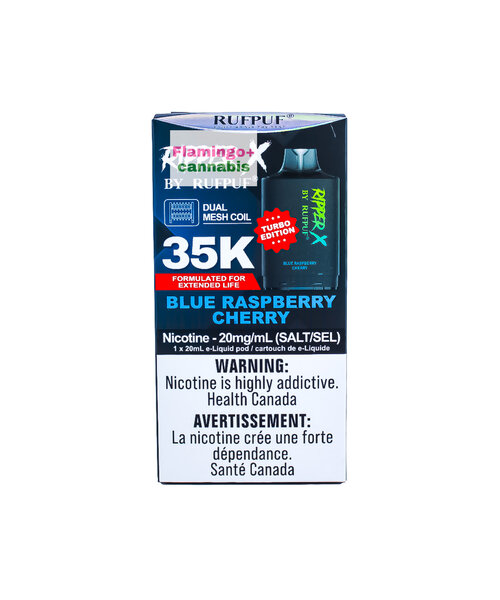 RufPuf Ripper-X Pre-Filled Pod 35k/50k Blue Raspberry Cherry AB