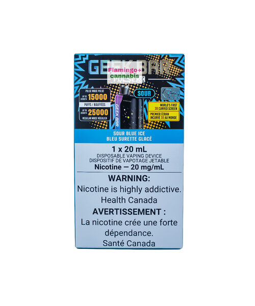 Geek Bar Pulse X 25k Puff Rechargeable Disposable 20mg Sour Blue Ice AB