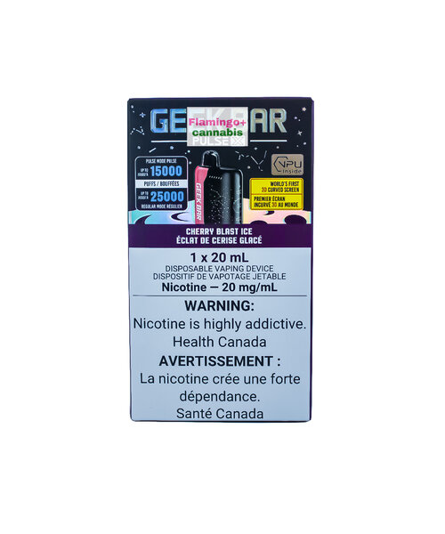 Geek Bar Pulse X 25k Puff Rechargeable Disposable 20mg Cherry Blast Ice AB