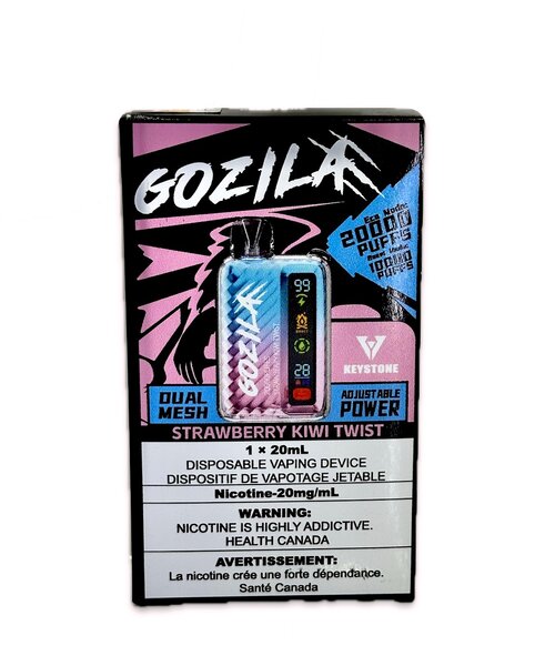 Keystone GOZILA Rechargeable Disposable Vape 20mg Strawberry Kiwi Twist AB