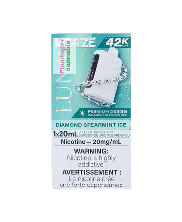 Kraze Kraze LUNA Luxury 42k Puff Rechargeable Disposable AB Diamond Spearmint Ice Kraze Kraze LUNA Luxury 42k Puff Rechargeable Disposable AB Diamond Spearmint Ice