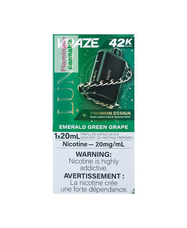 Kraze Kraze LUNA Luxury 42k Puff Rechargeable Disposable AB Emerald Green Grape Kraze Kraze LUNA Luxury 42k Puff Rechargeable Disposable AB Emerald Green Grape
