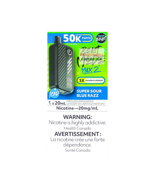 Flavour Beast Beast Mode Max 2 50k Puff Disposable AB Sour Blue Razz
