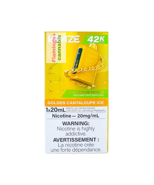 Kraze LUNA Luxury 42k Puff Rechargeable Disposable AB Golden Cantaloupe Ice