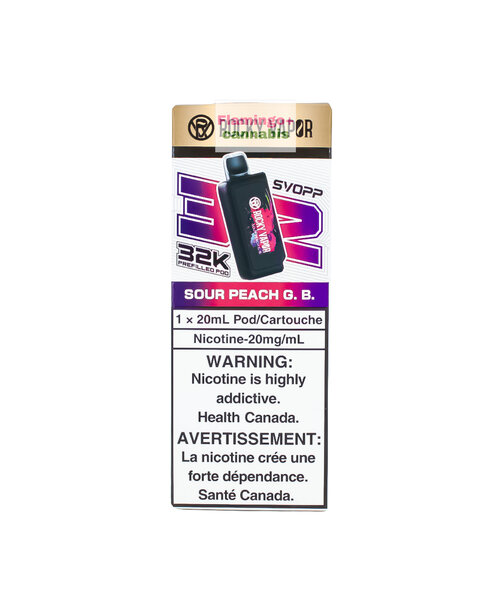 OXBAR SVOPP Pre-Filled Pod 32k Puff 20mL Sour Peach GB AB