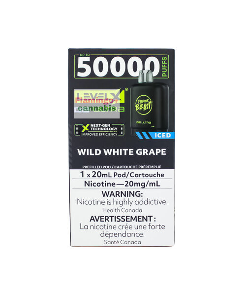 Flavour Beast Level-X G2 Ultra 50k Puff Pre-Filled Pod AB Wild White Grape