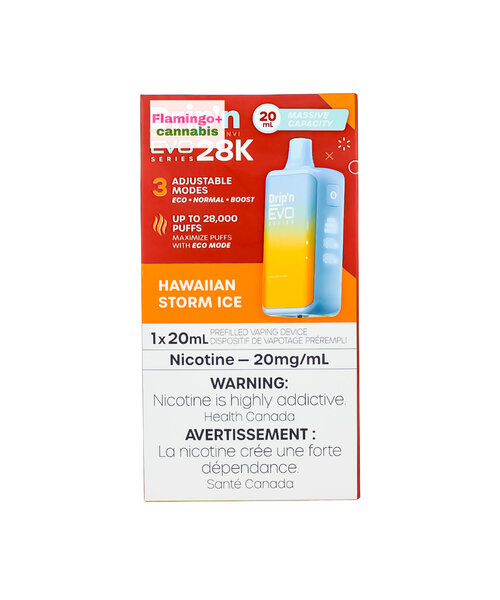 ENVI Drip'N EVO 28k Puff Rechargeable Disposable AB Hawaiian Storm Ice