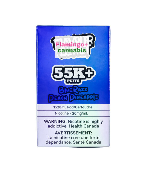 Flavour Burst X Pre-Filled Pod 55k Puff AB Blue Razz Peach Pineapple