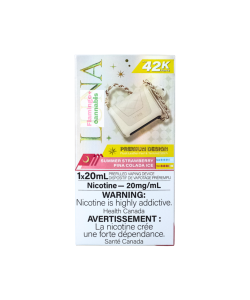 Kraze LUNA Luxury 42k Puff Rechargeable Disposable AB Summer Strawberry Pina Colada Ice