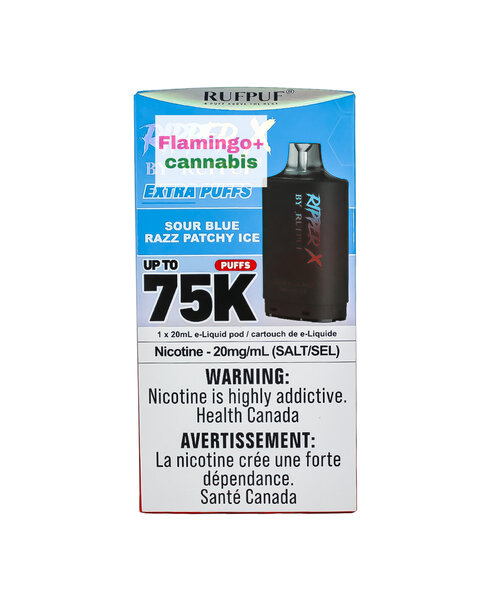 RufPuf Ripper-X Pre-Filled Pod 75k Puff AB Sour Blue Razz Patchy Ice