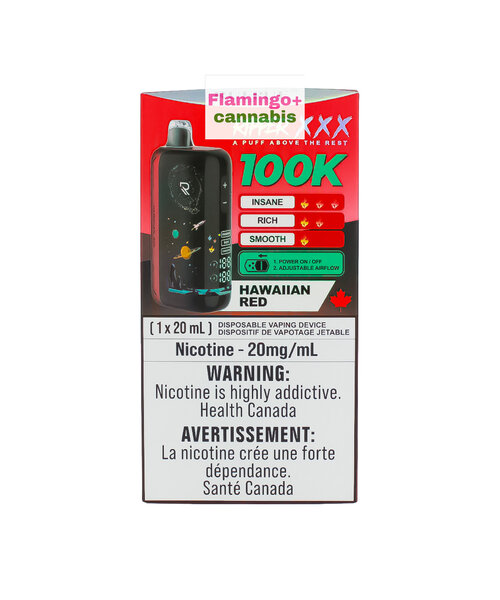 RufPuf Ripper XXX 100k Puff Rechargeable Disposable AB Hawaiian Red