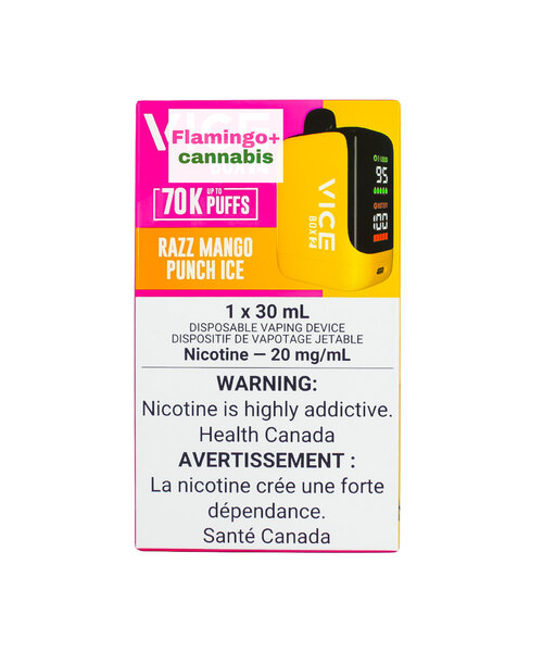 Vice Box 2 Rechargeable Disposable 20mg 70k Puff AB Razz Mango Punch Ice