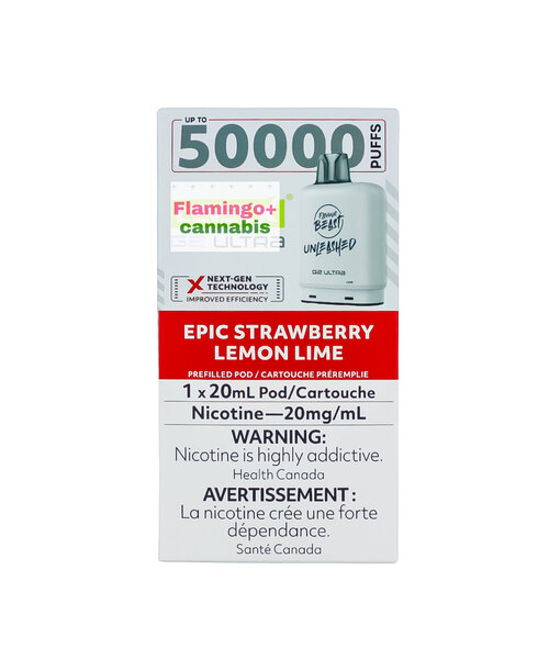 Flavour Beast Level-X G2 Ultra UNLEASHED Pre-Filled Pod 50k Puff AB Epic Strawberry Lemon Lime