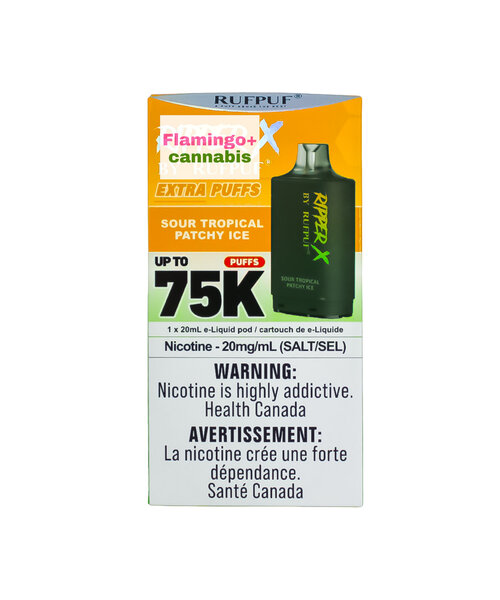 RufPuf Ripper-X Pre-Filled Pod 75k Puff AB Sour Tropical Patchy Ice