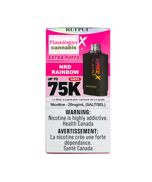 RufPuf Ripper-X Pre-Filled Pod 75k Puff AB NRD Rainbow