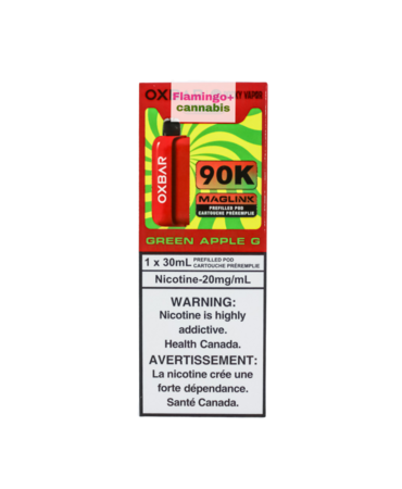 Rocky Vapor x OXBAR Rocky Vapor x OXBAR MAGLINK 90k Puff Pre-Filled Pod AB Green Apple G Rocky Vapor x OXBAR Rocky Vapor x OXBAR MAGLINK 90k Puff Pre-Filled Pod AB Green Apple G