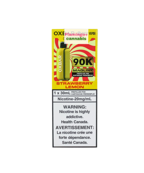 Rocky Vapor x OXBAR MAGLINK 90k Puff Pre-Filled Pod AB Strawberry Lemon