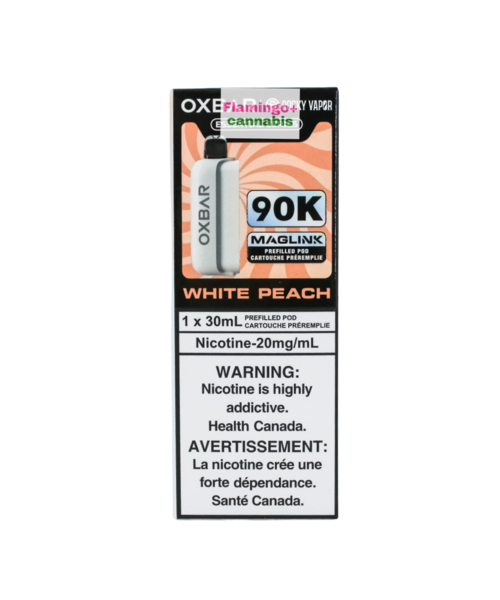 Rocky Vapor x OXBAR MAGLINK 90k Puff Pre-Filled Pod AB White Peach