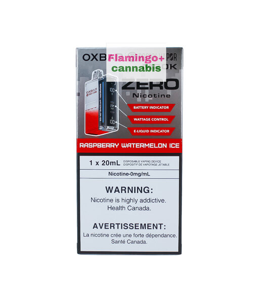 OXBAR M20k Puff Rechargeable Disposable ZERO NICOTINE Raspberry Watermelon Ice