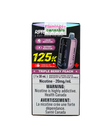 ripper-x RufPuf Ripper XXX 125k Puff Rechargeable Disposable AB Triple Berry Peach