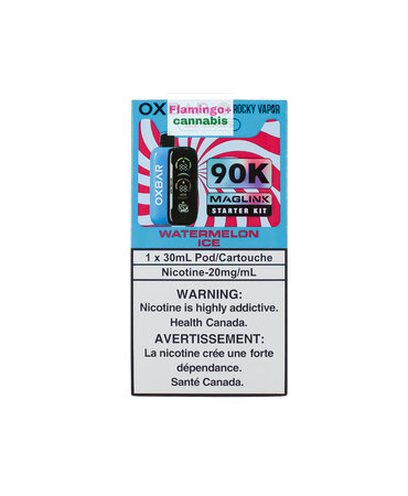 Rocky Vapor x OXBAR Rocky Vapor x OXBAR MAGLINK 90k Puff Starter Kit AB Watermelon Ice