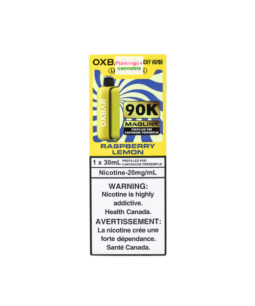 Rocky Vapor x OXBAR MAGLINK 90k Puff Pre-Filled Pod AB Raspberry Lemon