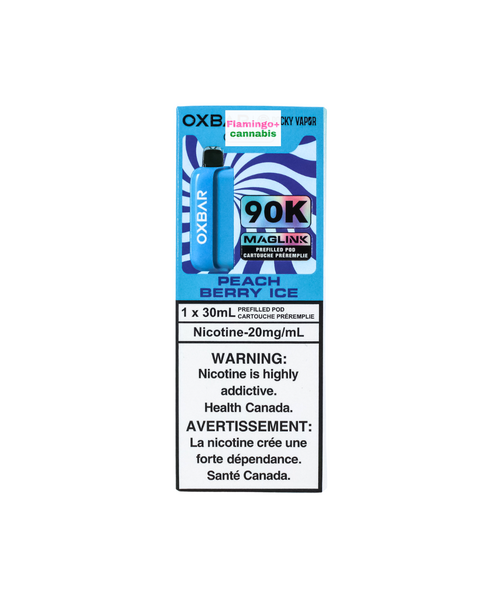 Rocky Vapor x OXBAR MAGLINK 90k Puff Pre-Filled Pod AB Peach Berry Ice