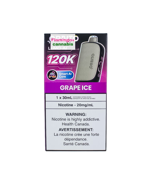 ORBITO Lumo AI 120k Puff Rechargeable Disposable AB Grape Ice