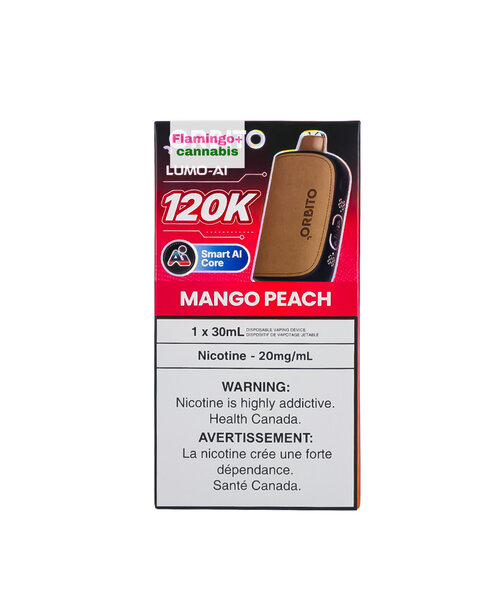 ORBITO Lumo AI 120k Puff Rechargeable Disposable AB Mango Peach
