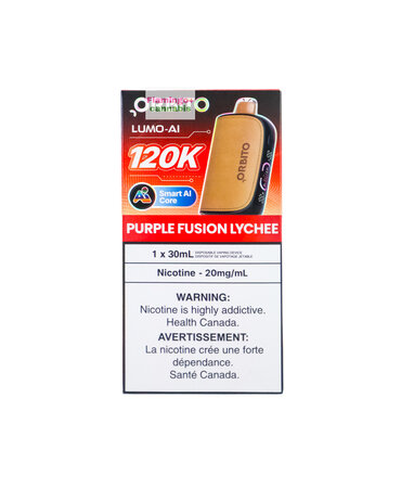ORBITO ORBITO Lumo AI 120k Puff Rechargeable Disposable AB Purple Fusion Lychee