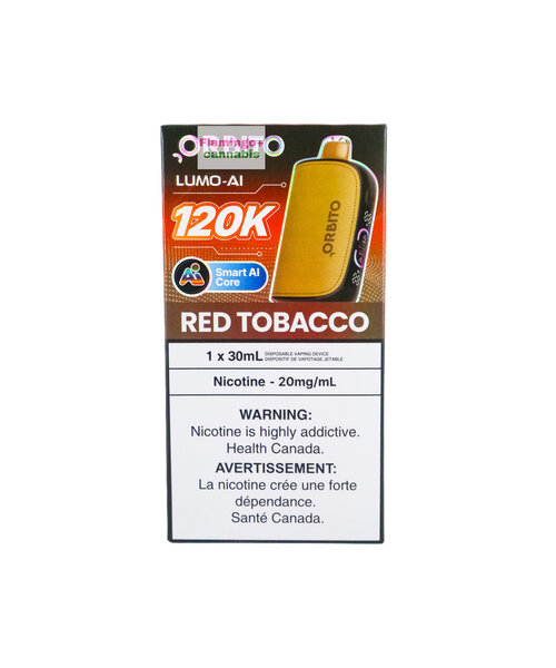 ORBITO Lumo AI 120k Puff Rechargeable Disposable AB Red Tobacco