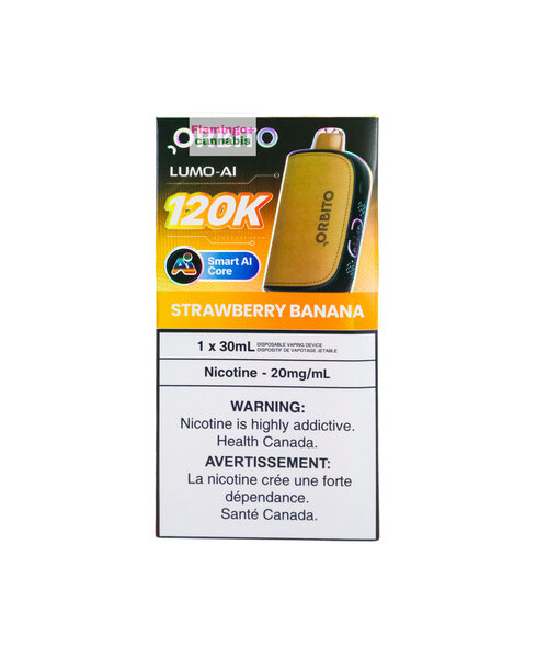 ORBITO Lumo AI 120k Puff Rechargeable Disposable AB Strawberry Banana