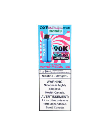 Rocky Vapor x OXBAR Rocky Vapor x OXBAR MAGLINK 90k Puff Pre-Filled Pod AB Peach Watermelon Ice