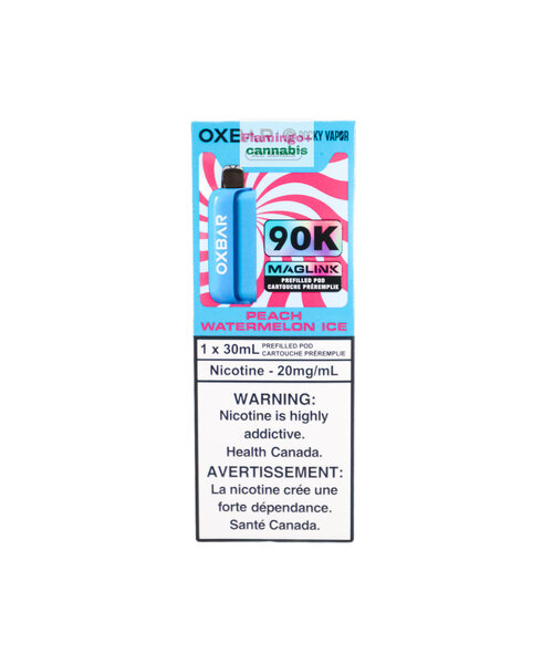 Rocky Vapor x OXBAR MAGLINK 90k Puff Pre-Filled Pod AB Peach Watermelon Ice