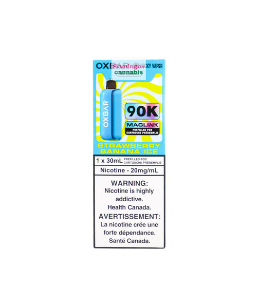 Rocky Vapor x OXBAR MAGLINK 90k Puff Pre-Filled Pod AB Strawberry Banana Ice