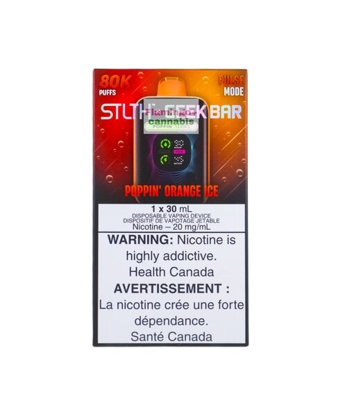 STLTH X GEEK BAR 80k Puff Rechargeable Disposable AB Poppin'  Orange Ice