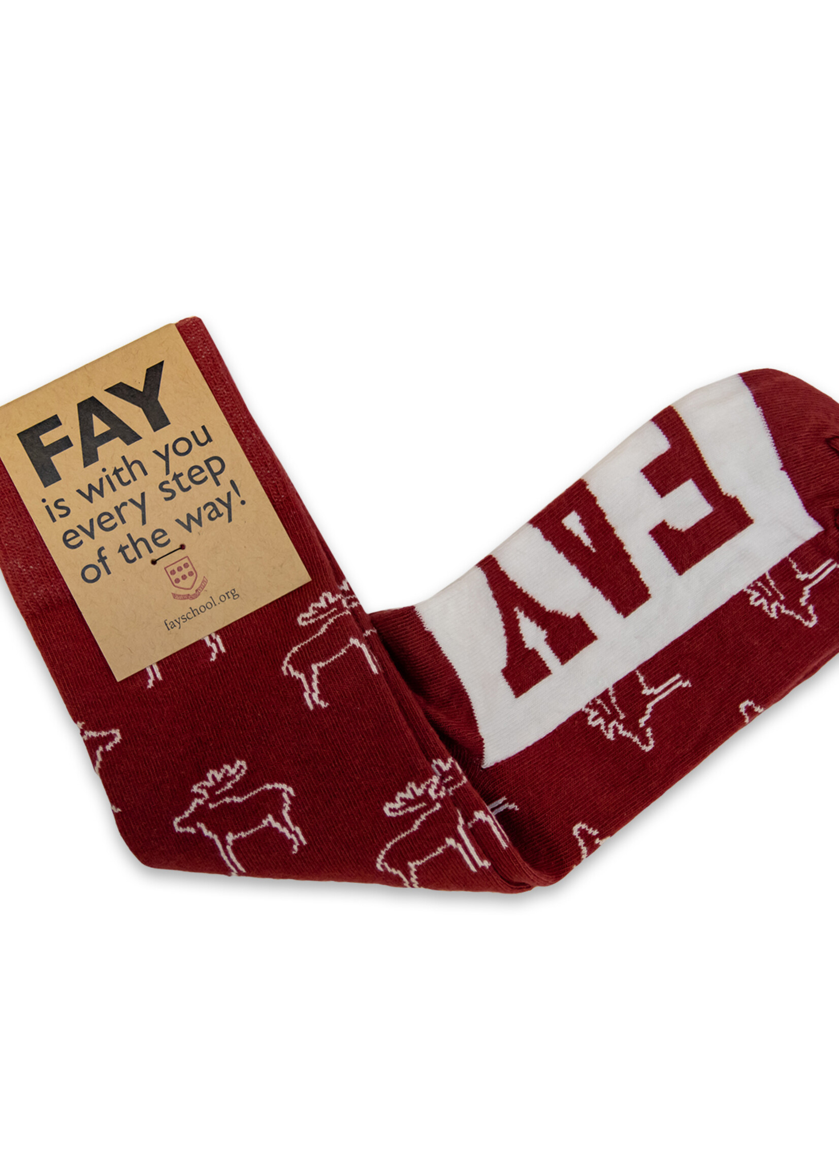 Sock Club Sock Unisex FAY Moose Cardinal Red