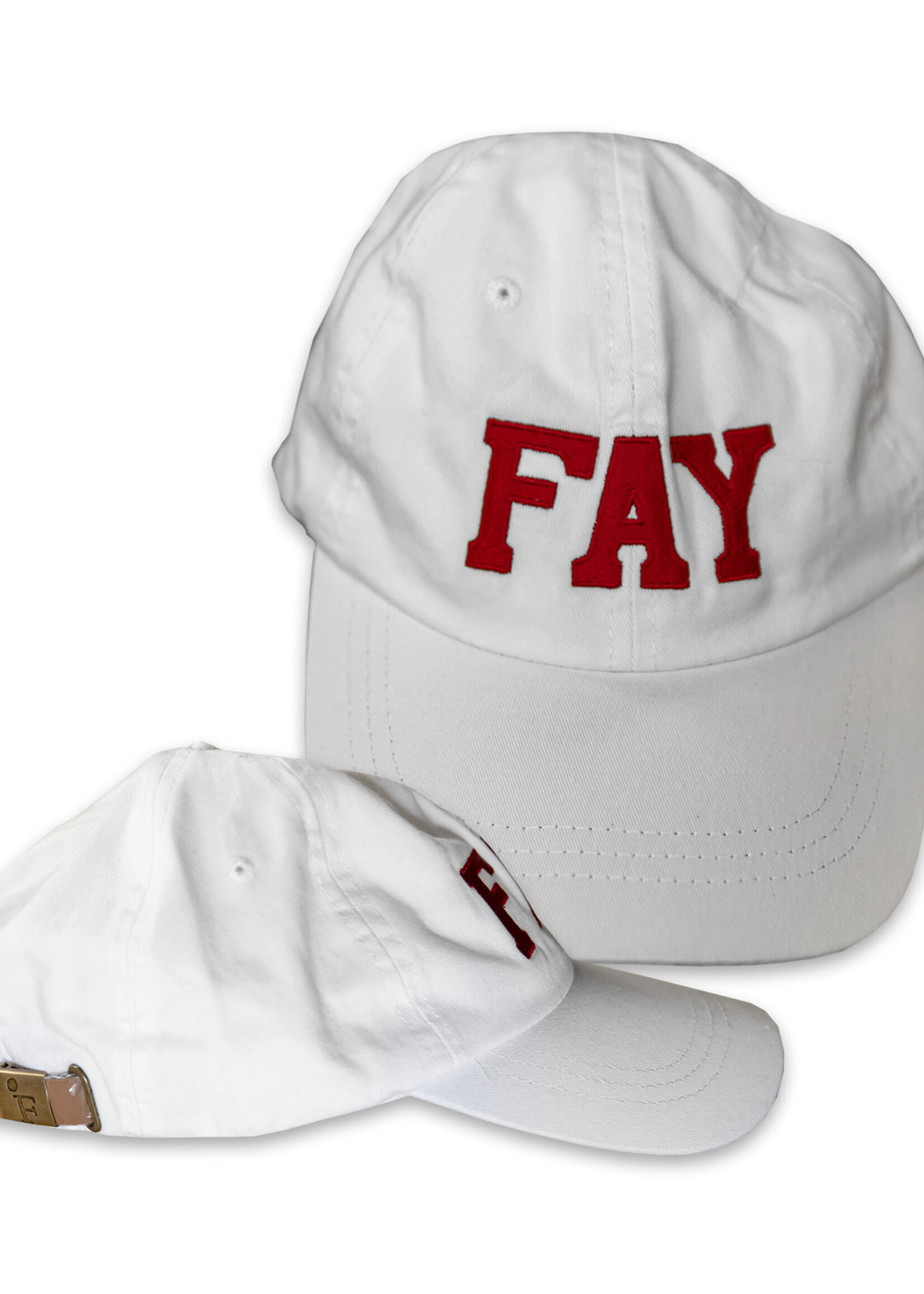 E-S Sports Hat Unisex Baseball WHITE Leather Strap