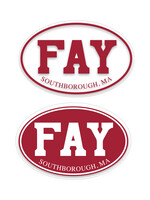 Red FAY mini oval sticker