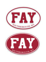 White FAY mini oval sticker