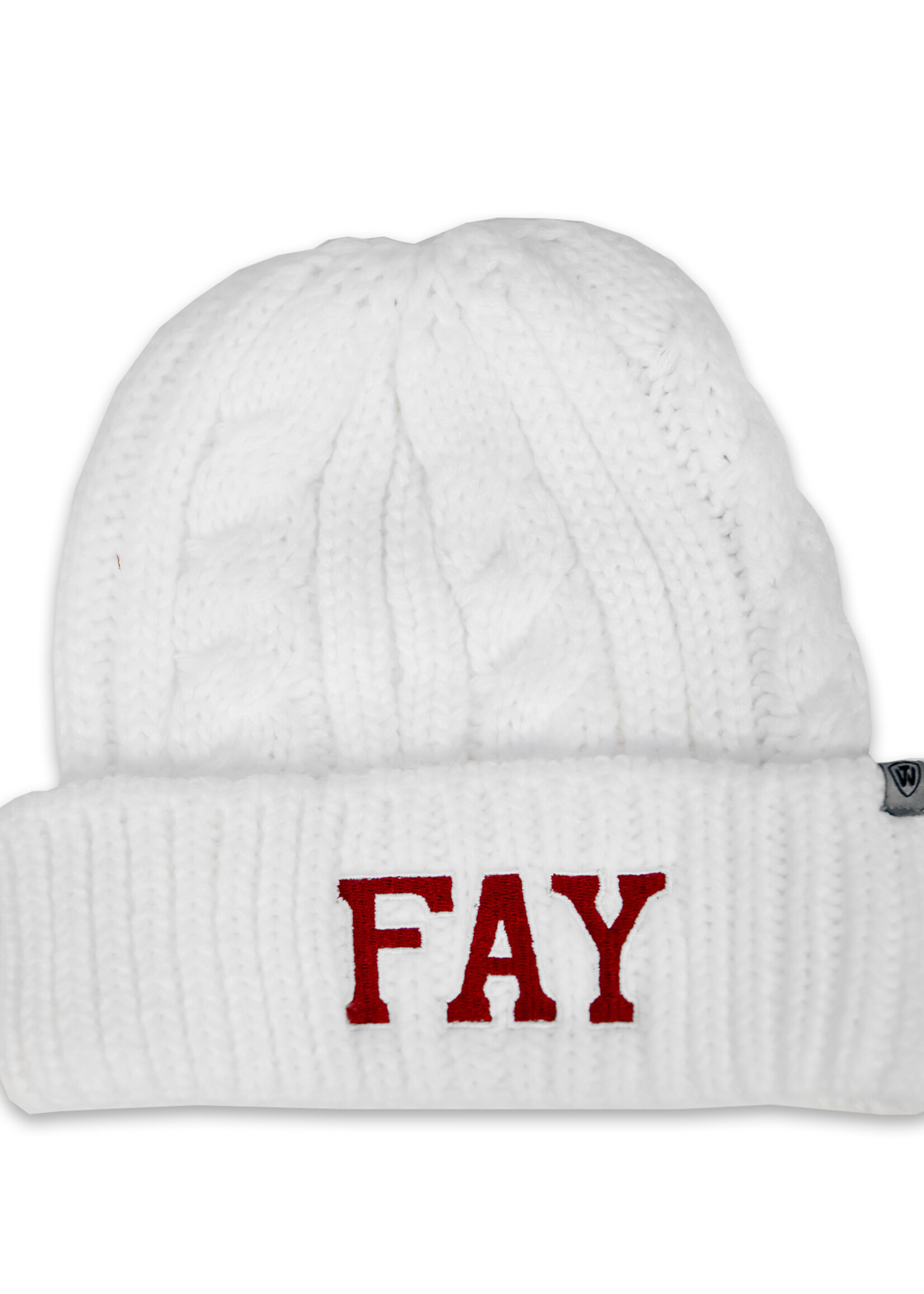 Top of the World Cable Knit Hat White