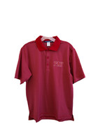 Mens stripe polo red