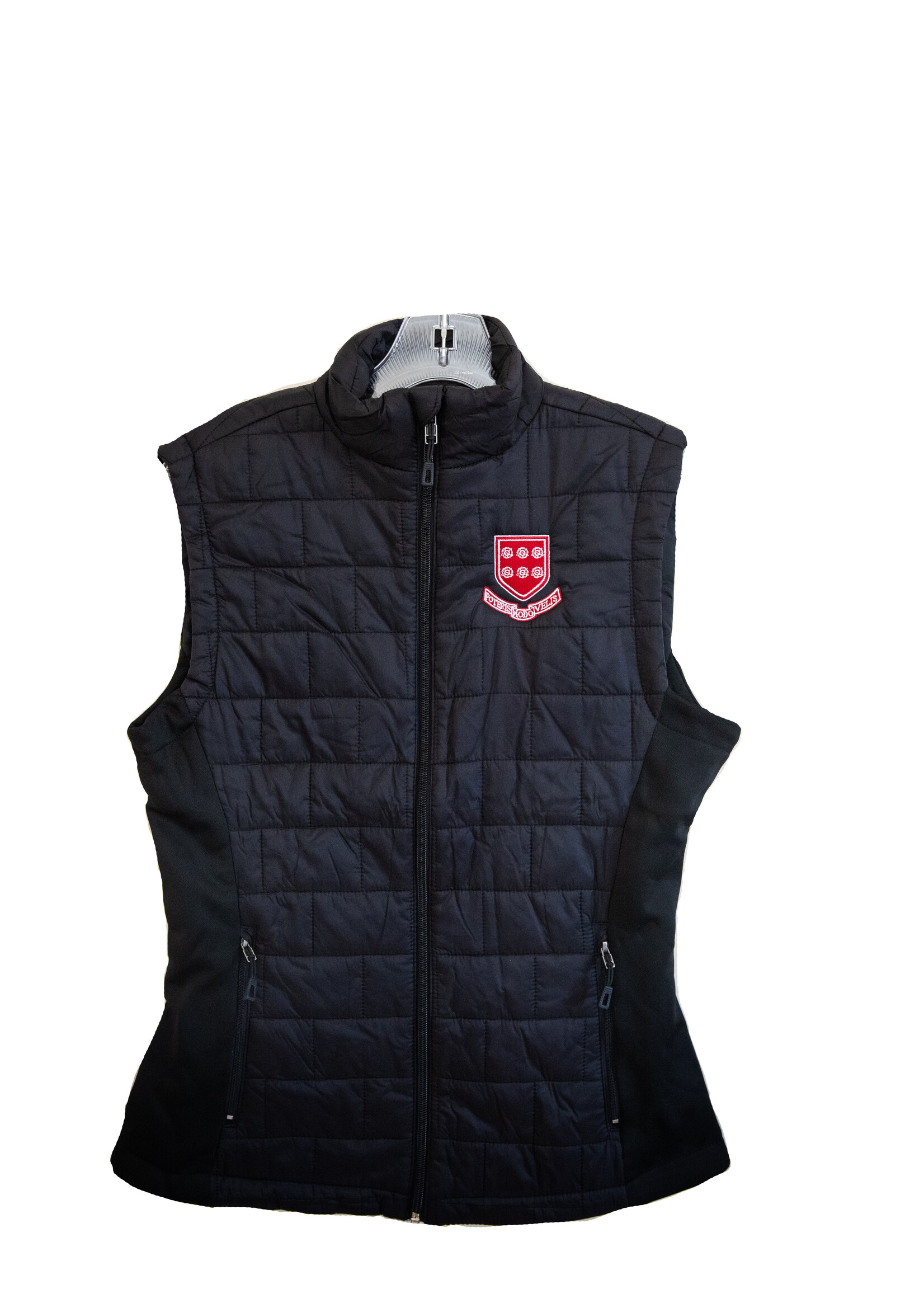 Ladies black puffer vest