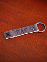 Embossed Leather Keychain