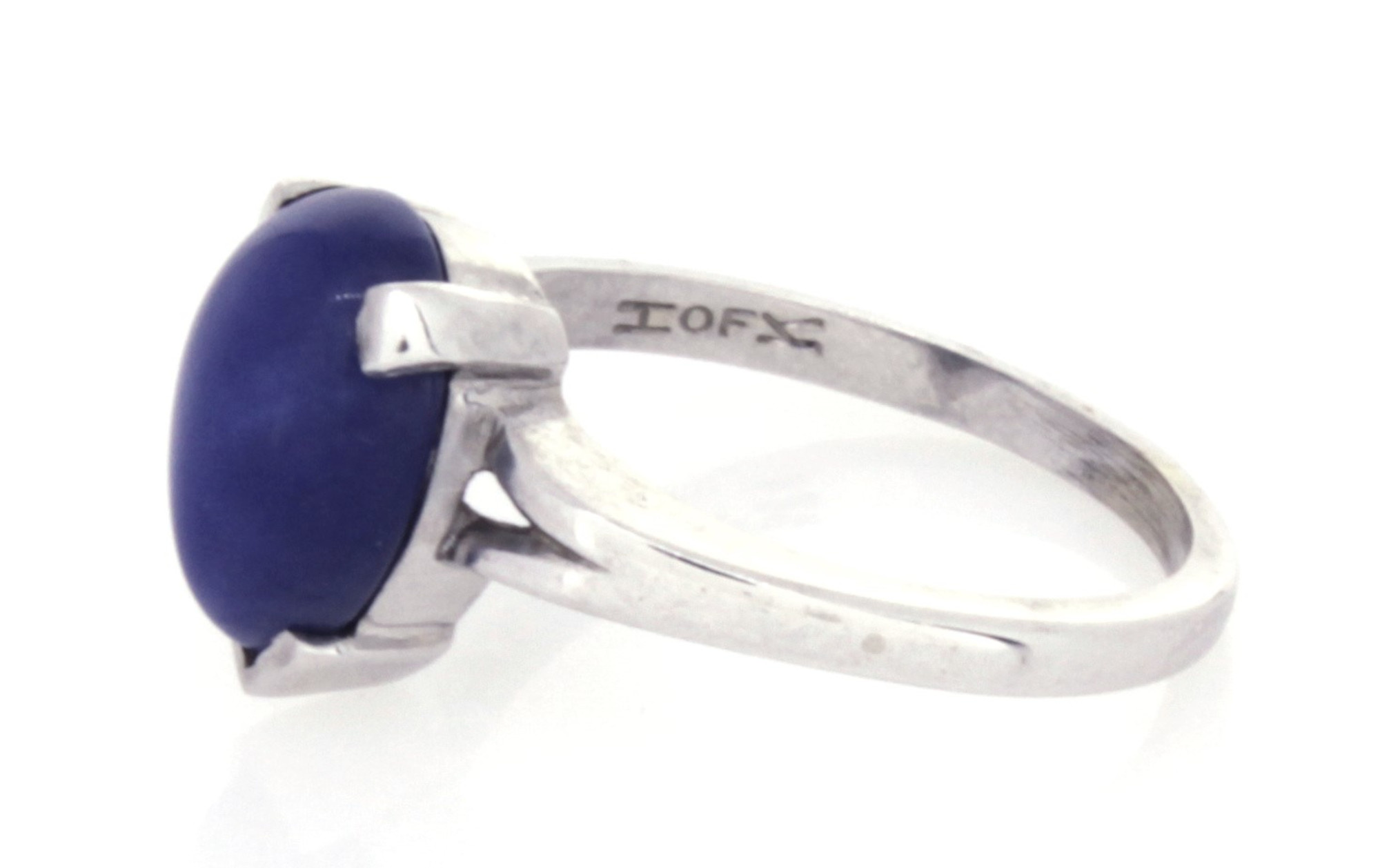 14K White Gold Star of India Sapphire Ring (sz 5 1/2)-2