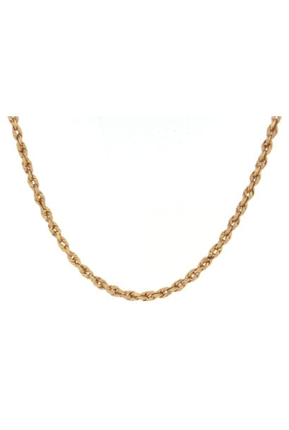 14K Yellow Gold Rope Chain Necklace (18"/2mm)