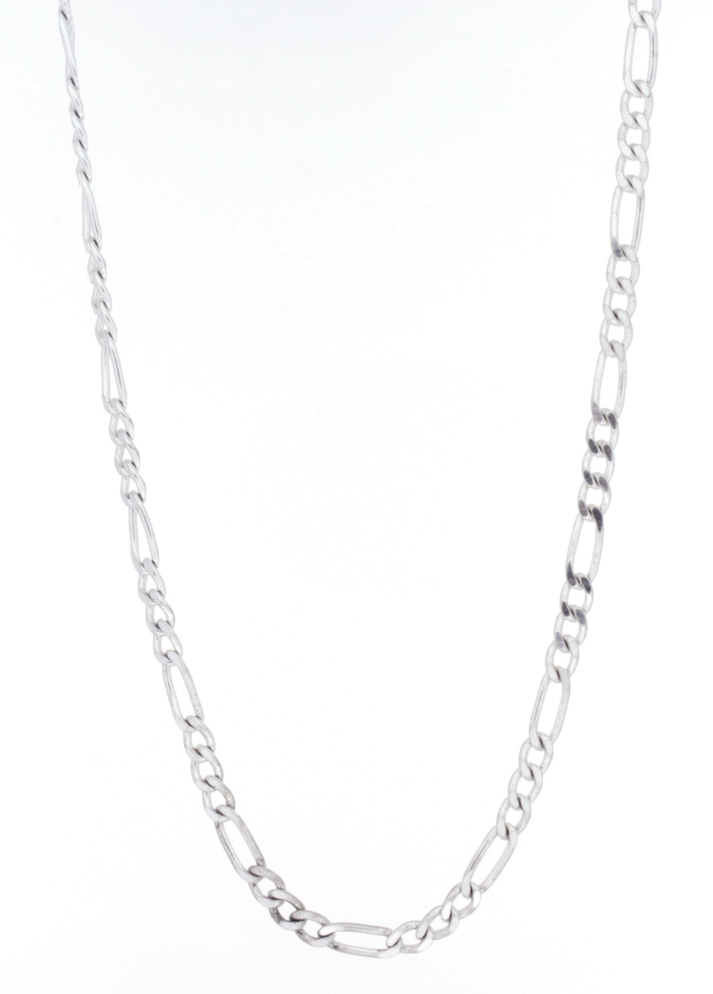 .925 Figaro Chain Necklace (18"/3mm)-2