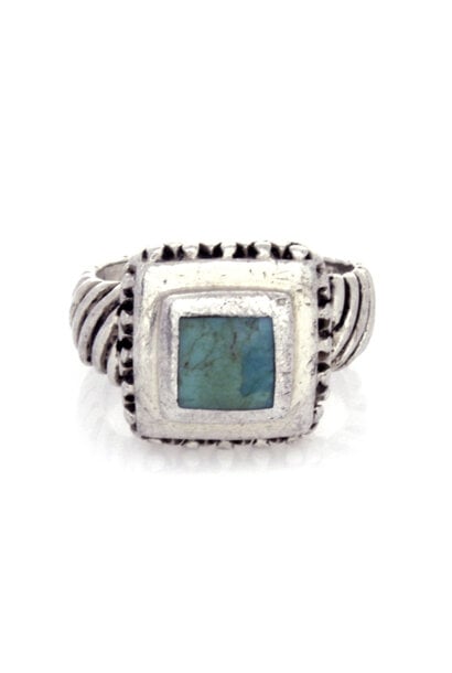 .925 Blue Howlite Ring (sz 7)