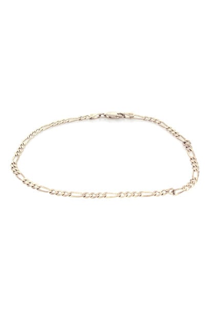 .925 Figaro Chain Bracelet (9"/3mm)